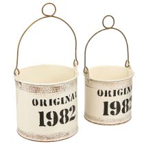 Artikel Dekorativt bøttehåndtag &quot;Original 1982&quot; Creme Ø12/10cm 2×2-sæt