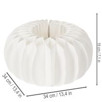 Artikel Papirdekorationskugle, moderne græskardekoration, honeycomb-papir, 34 cm, 2 stk.