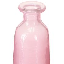 Artikel Dekorativ flaske blomstervase glas pink rustik Ø6cm H24cm