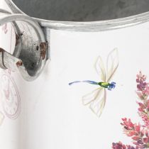 Artikel Dekorativ metalvandkande, lavendel, retro havedesign, 30×11×14,5 cm
