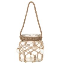 Artikel Dekorative glas makrame skaller borddekoration hængende dekoration Ø14cm