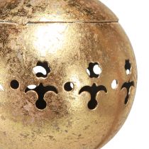 Artikel Dekorativ klokke guld klokkehængende dekoration metal natur Ø14cm