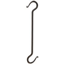 Artikel Dekorativ knage af metal i sort metalkrog L40cm 2stk