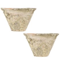 Artikel Dekorativ harpiks potteplanter ler terracotta Ø17cm H11cm 2stk