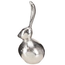 Artikel Dekorativ Kanin Metal Påske i Sølv Rund Ø12cm H25cm