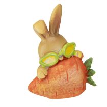 Artikel Dekorativ kanin med gulerod påskehare dekorationsfigurer H5,5 cm 6 stk.