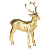 Artikel Dekorativ stående rensdyrfigur af hjort, guld 10,5×4,5×16 cm, 2 stk.