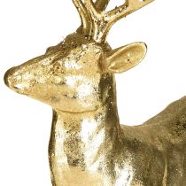 Artikel Dekorativ stående rensdyrfigur af hjort, guld 10,5×4,5×16 cm, 2 stk.