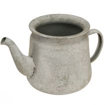 Artikel Dekorativ gryde metal vintage tekande grå 24×14×14cm