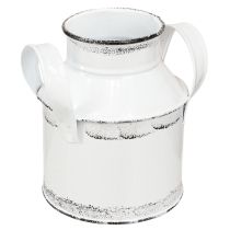 Artikel Dekorativ kande med hanke metal hvid, sort H13cm 2stk