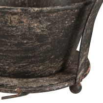 Artikel Dekorativ krone antik mørkebrun rust H22/27cm sæt med 2 stk