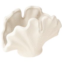 Artikel Dekorativ skalvase mini keramisk vasecreme 14×7,5×9,5cm