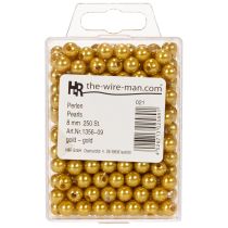 Artikel Dekorative perler guld Ø8mm 250 stk