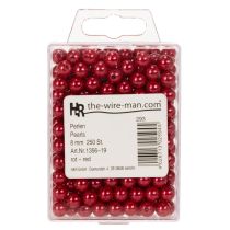 Artikel Dekorative perler, røde, Ø8 mm, 250 stk.