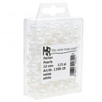 Artikel Pynteperler hvid Ø10mm 115 stk
