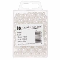 Artikel Pynteperler hvid Ø10mm 115 stk
