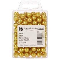 Artikel Dekorative perler Ø10mm guld 115 stk