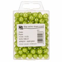 Artikel Dekorative perler Ø10mm grønne 115 stk.