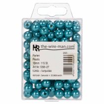 Artikel Dekorative perler Ø10mm turkis 115 stk