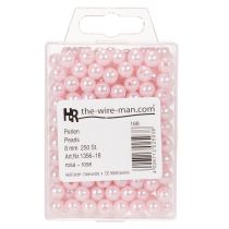 Artikel Dekorative perler Ø8mm lyserøde 250 stk.