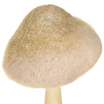 Artikel Dekorativ svampetræ, filt med glitter borddekoration advent H11cm 4 stk.