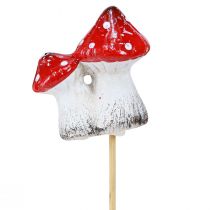 Artikel Dekorative svampe blomsterprop keramiske paddehatte 6cm 6 stk