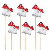 Artikel Dekorative svampe blomsterprop keramiske paddehatte 6cm 6 stk