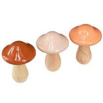 Artikel Dekorative træsvampe brun beige orange Ø7,5cm H10cm 3 stk
