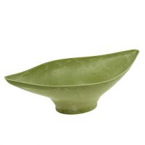 Dekorativ skål 34 cm x 17,5 cm H10cm lysegrøn, 1 stk