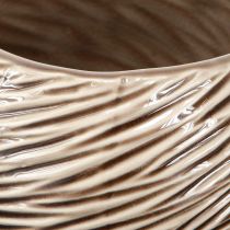 Artikel Dekorativ Skål Urtepotte Keramik Beige Brun Ø15cm 2stk