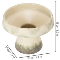 Artikel Dekorativ keramikskål, creme grågrøn, Ø20 cm, H16 cm