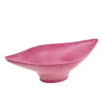 Dekorativ skål lyserød 34 cm x 17,5 cm H10cm, 1 stk