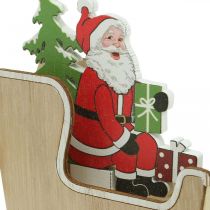Artikel Deco-slæde med julemand juleslæde 10cm 2stk