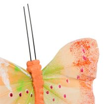 Artikel Dekorative sommerfugle på trådfarvet 8,5 cm 12stk