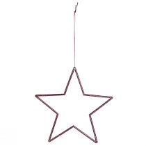 Artikel Dekorativ stjernebær juledekoration hængende glimmer Ø18cm 8 dele sæt