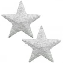 Julepyntstjerne Julepyntstjerne hvid H20cm 4stk