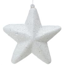 Dekorativ stjerne hvid til at hænge 20 cm