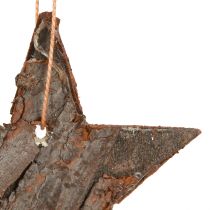 Artikel Dekorative stjerner fyrretræ natur juletræspynt fyrrestjerner 6cm 12 stk