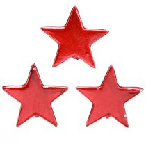 Artikel Dekorative Stjerner Rød Metallic Scatter Dekoration – 2. valg – Ø5cm 36 stk.