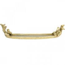 Artikel Dekorativ bakke guld hjortegevir vintage bakke oval L35×B17cm