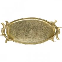 Artikel Dekorativ bakke guld hjortegevir vintage bakke oval L35×B17cm