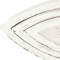Artikel Dekorativ bakke Træfisk Hvid Natur L30/40/50 cm Sæt med 3