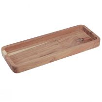 Artikel Dekorativ bakke, aflangt akacietræ, natur 40×15cm