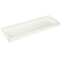 Artikel Dekorativ bakke aflang træbakke hvid shabby 42×14×3cm 3 stk.