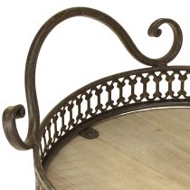 Artikel Dekorativ bakke oval 23 cm x 17,5 cm x 7,5 cm brun