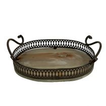 Artikel Dekorativ bakke oval 23cm x 17,5cm x 7,5cm brun