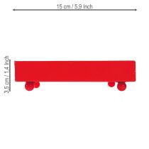 Artikel Dekorativ bakke firkantet rød metalbakke 15×15 cm 2 stk.