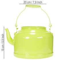 Artikel Dekorativ metal tekande, æblegrøn - urtepotte - Ø20cm H15cm - alsidig havedekoration og gaveidé