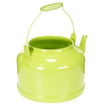 Artikel Dekorativ metal tekande, æblegrøn - urtepotte - Ø20cm H15cm - alsidig havedekoration og gaveidé