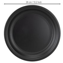 Artikel Dekorativ tallerken metalskål dekorativ tallerken antracit Ø26cm 2 stk.
